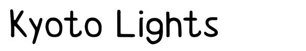 Kyoto Lights font preview